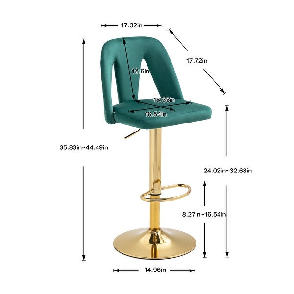 Bar Stools with Back and Footrest， Counter Height Bar Chairs