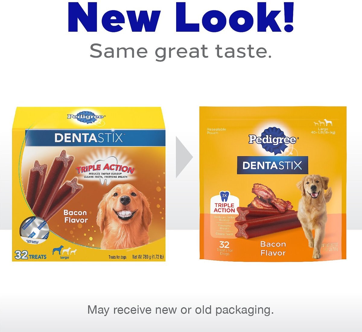 Pedigree Dentastix Bacon Flavor Large Dental Dog Treats