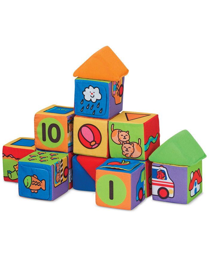 Melissa and Doug Kids Match and Build Toy Blocks