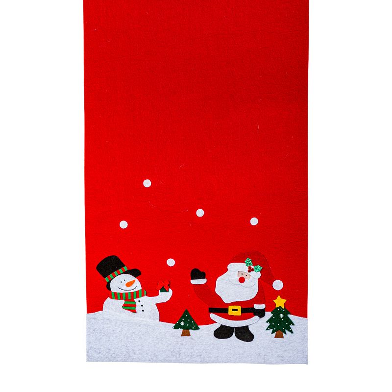 Christmas Holiday Santa And Friends Table Runner