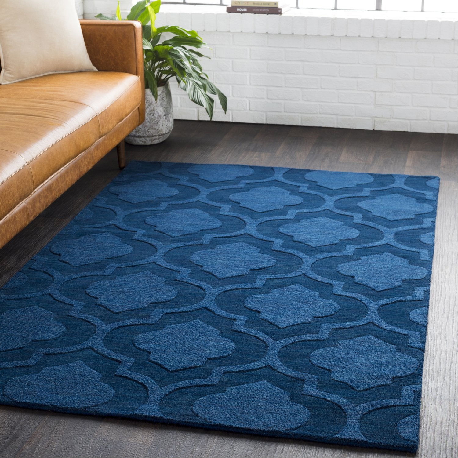 Central Park Rug in Dark Blue