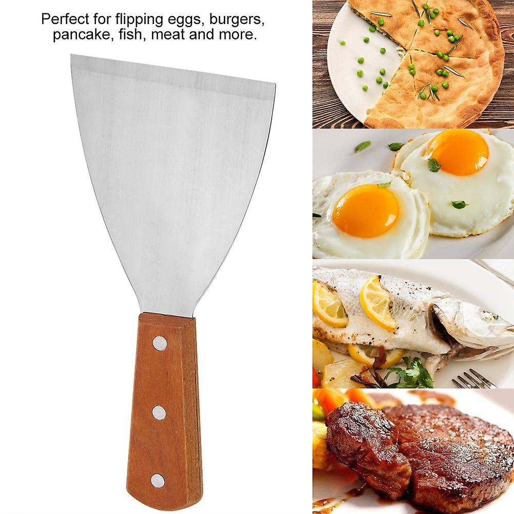 Stainless Steel Non Stick Heat Resistant Bbq Grill Beafsteak Spatula Turner Cooking Tool