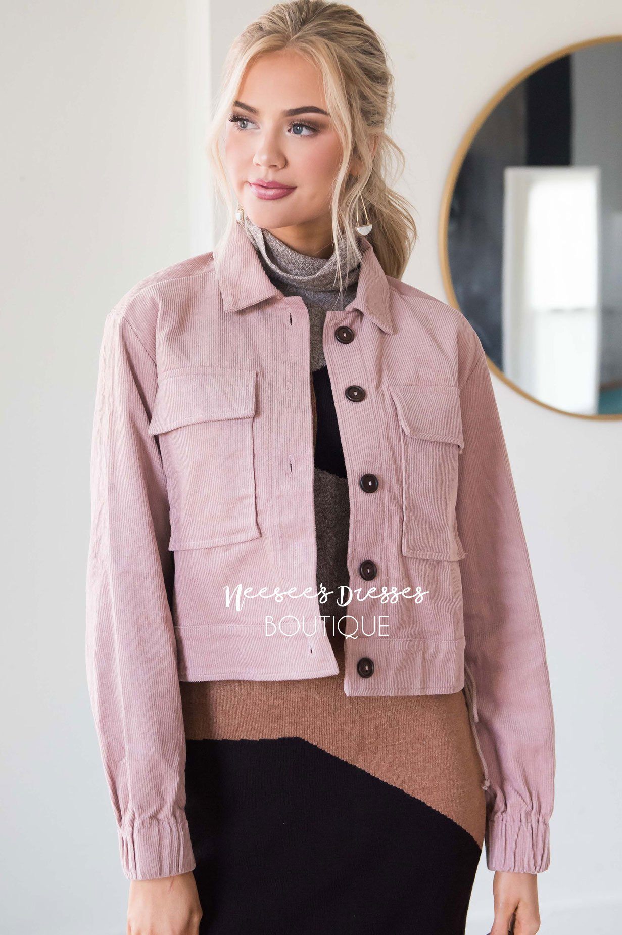 Dusty Pink Corduroy Jacket