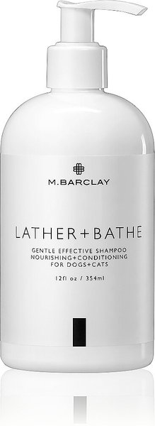 M BARCLAY INC Lather + Bathe Natural and Organic Conditioning Dog and Cat Shampoo， 12-oz bottle