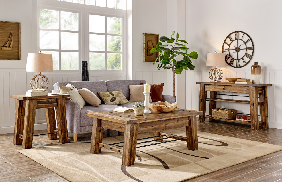 Durango 27 quotW Industrial Wood End Table   Rustic   Side Tables And End Tables   by Bolton Furniture  Inc.  Houzz