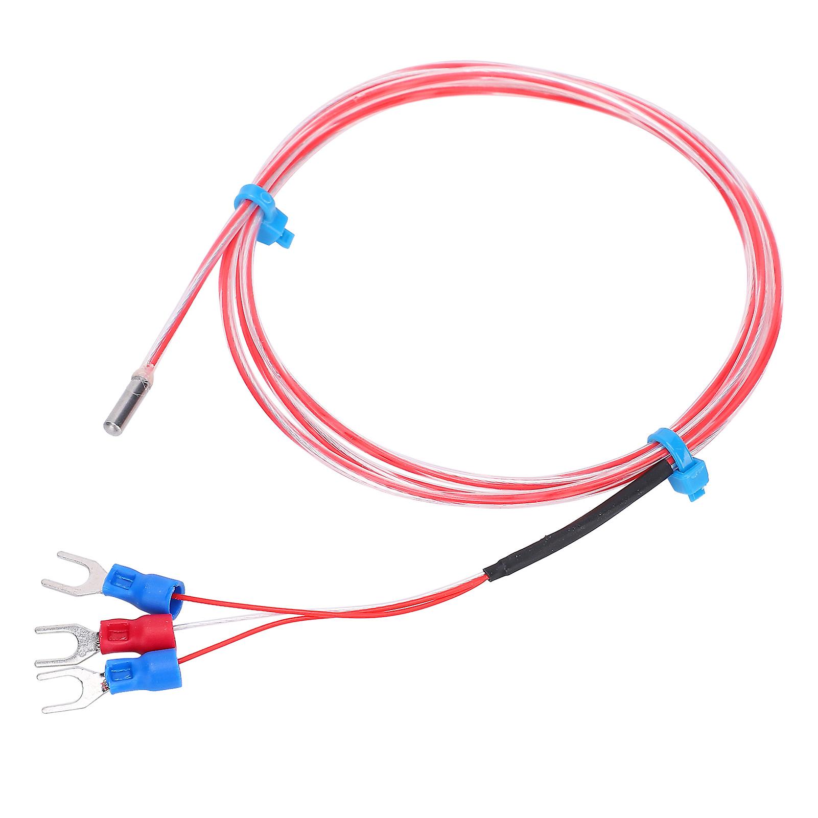 PT100 Waterproof Temperature Sensor 3 X 20mm Thermistor Temperature Probe 50 to +300℃(5m )