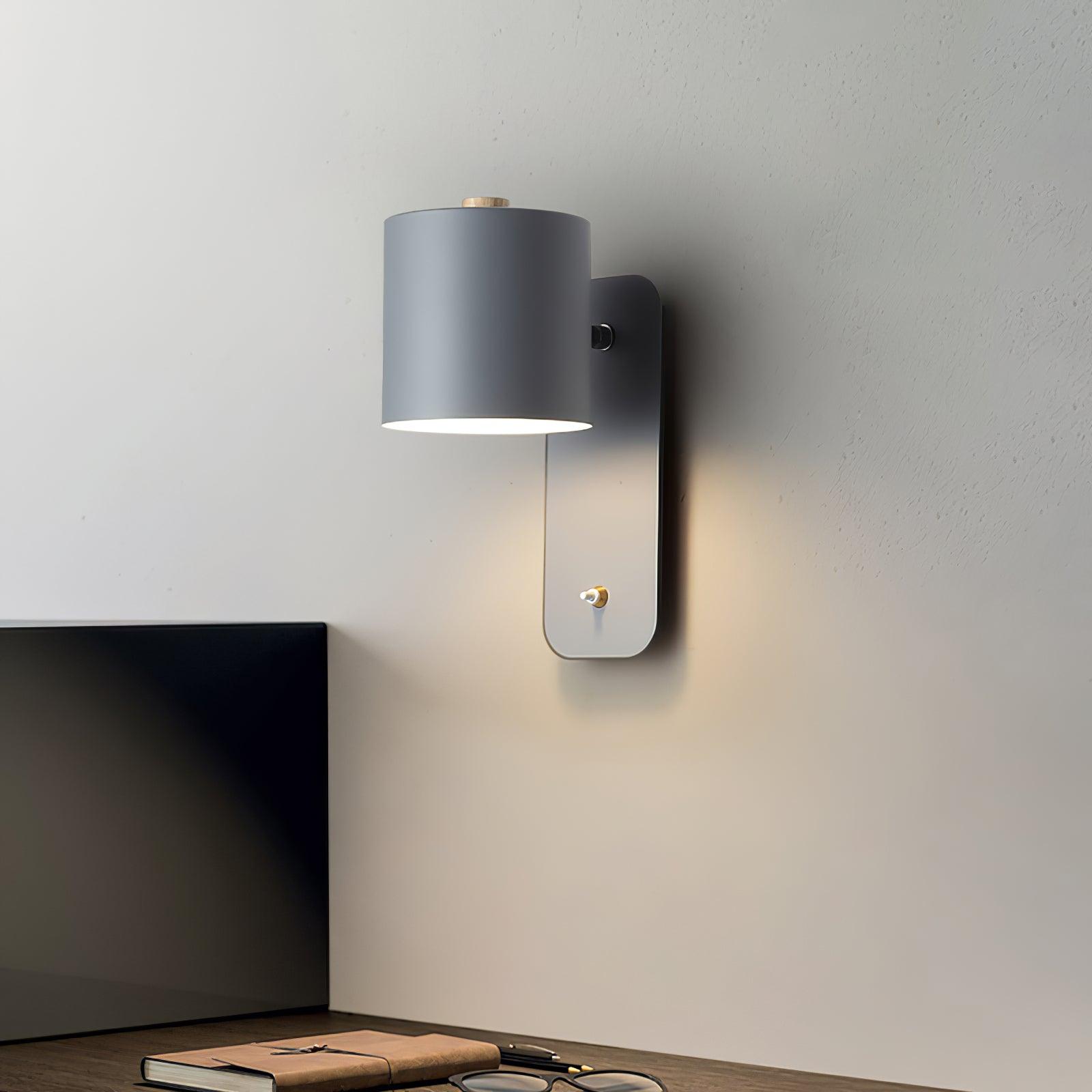 Rotatable Cylinder Plug-in Wall Lamp