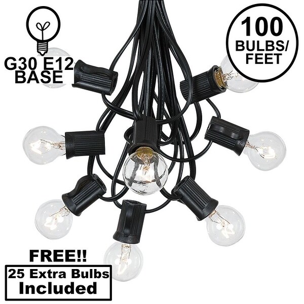 100 Foot G30 Outdoor Globe Patio String Lights