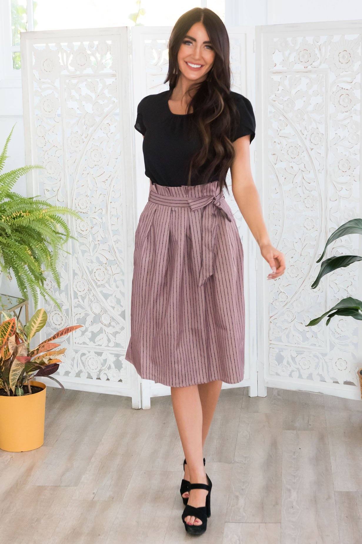 Forever Stylish Tie Waist Skirt