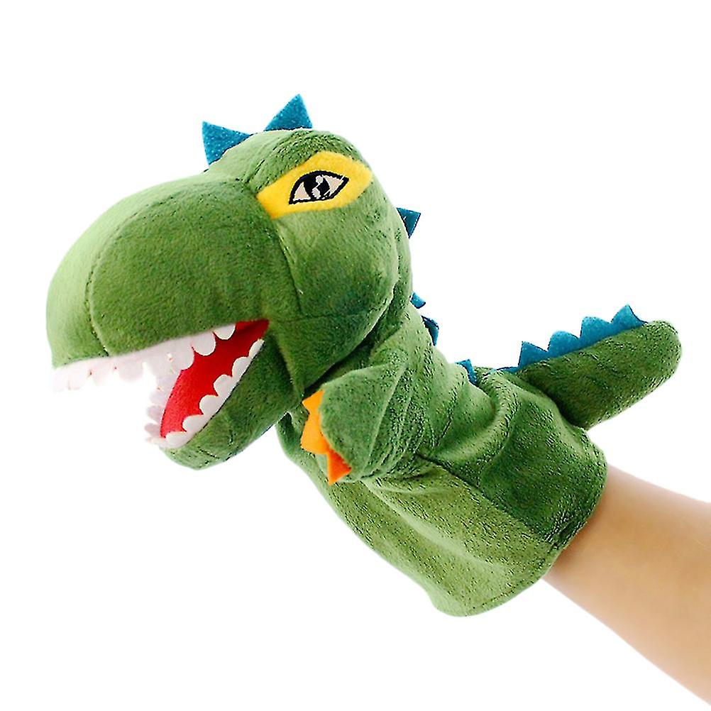 Cartoon Dinosaur Plush Soft Hand Puppet Parent Child Interaction Storytelling Puppet Kids Pretend Playing Toy Gift