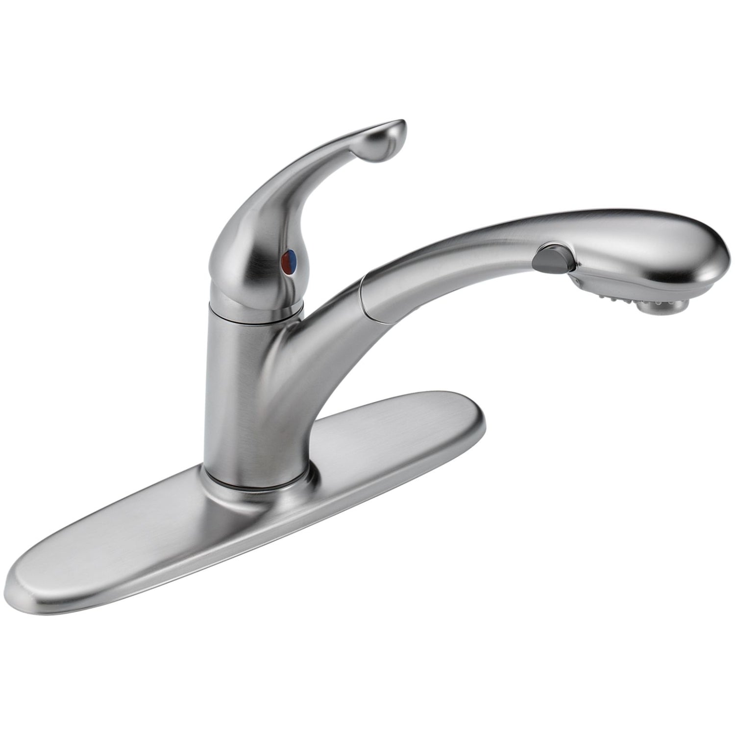 Signature Pullouts Single Handle Pull-Out Kitchen Faucet in Arctic Stainless 470-AR-DST