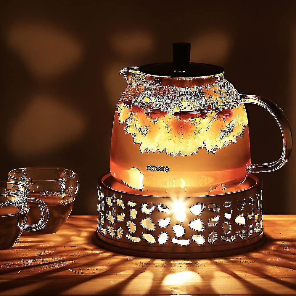 Stainless Steel Teapot Warmer， Metal Teapot Heater With Tealight Holder Stainless Steel Candle Base