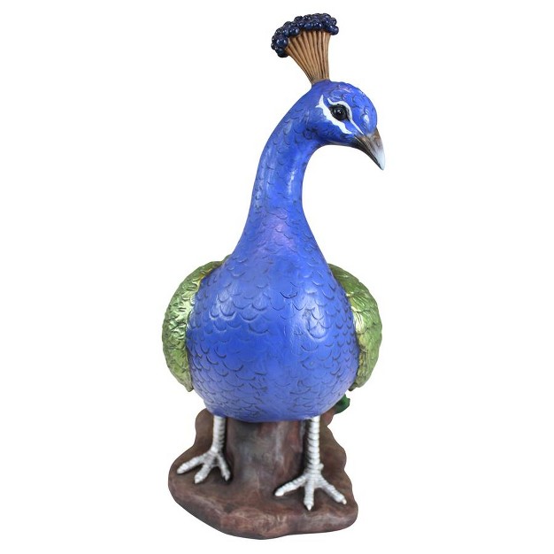 Design Toscano The Regal Peacock Garden Sculpture Large Multicolored