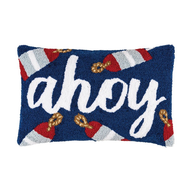 C amp f Home Ahoy Hooked Throw Pillow