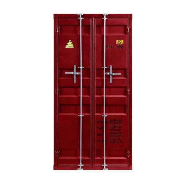 Global Pronex Cargo Wardrobe (Double Door)， Red - - 35665009