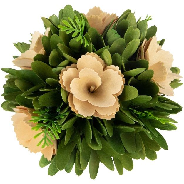 Tan Poppy Wooden Flowers Standing Bouquet Bundle