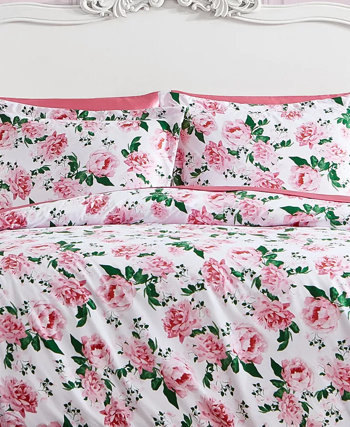 Betsey Johnson Blooming Roses 2-Piece Duvet Cover Set， Twin