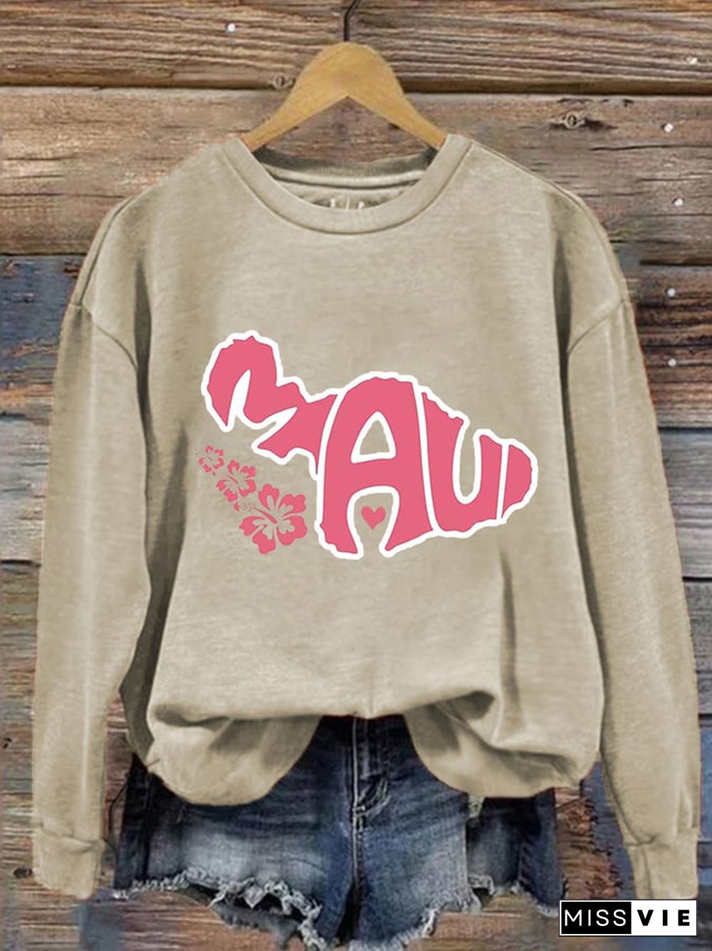 Women's Maui Strong Print Sweatshirt