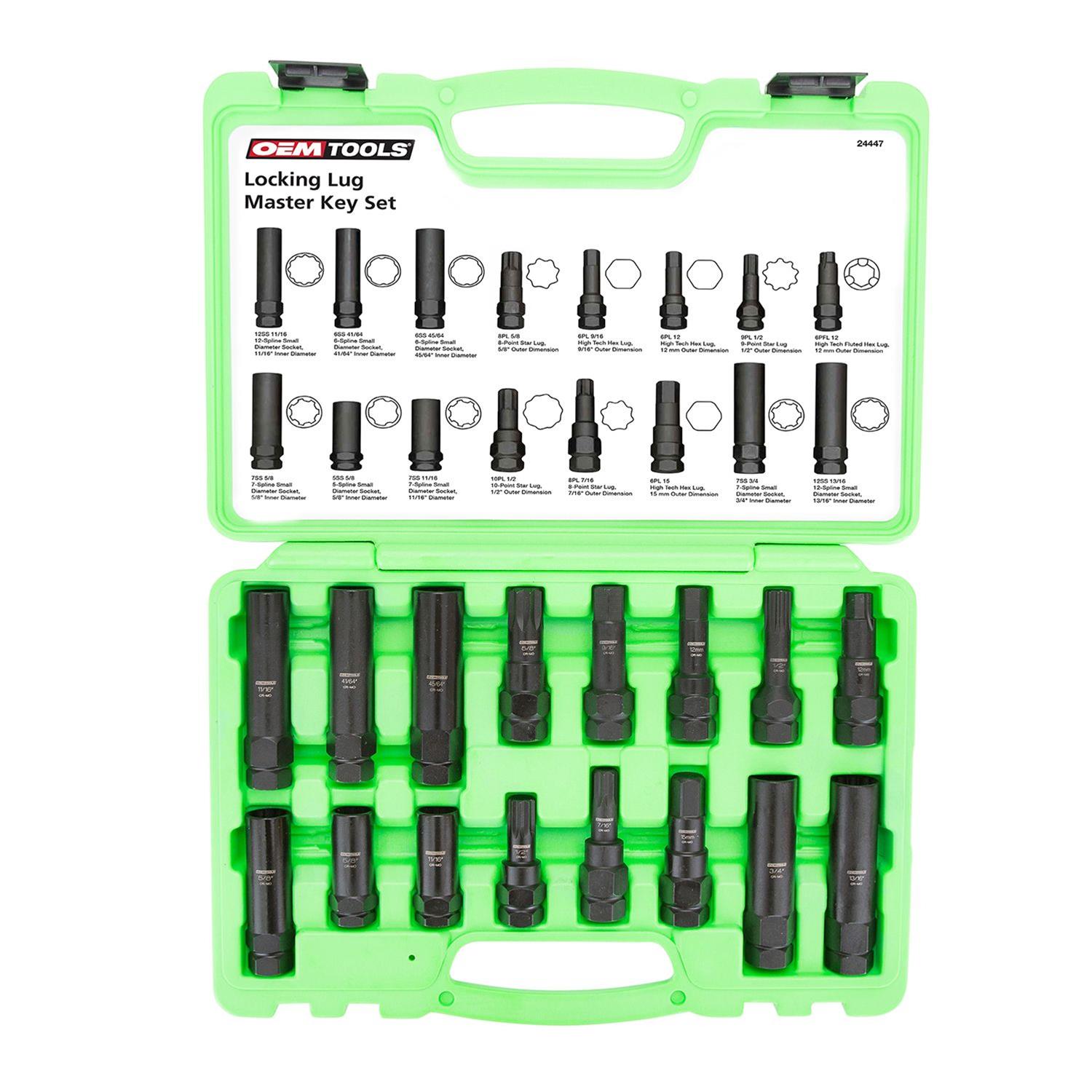 OEMTools 24447 OEM Automotive Tools Locking Lug Master Key Sets