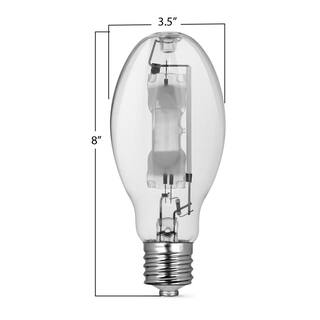 Feit Electric 400-Watt ED28 Shape Clear Metal Halide High Intensity Discharge E39 Mogul Base HID Light Bulb (1-Bulb) MH400UED28HDRP