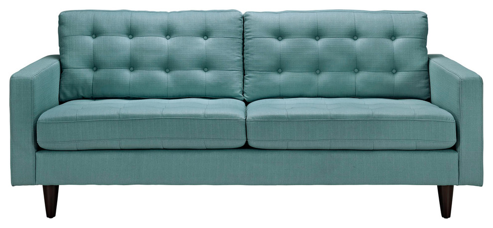 Empress Upholstered Fabric Sofa   Midcentury   Sofas   by House Bound  Houzz