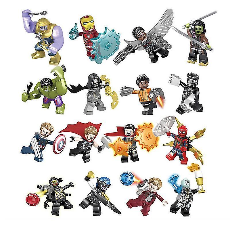 16pcs Superhero Figures Set Avengers Infinity War Minifigures Kids Toys Birthday Party Gifts