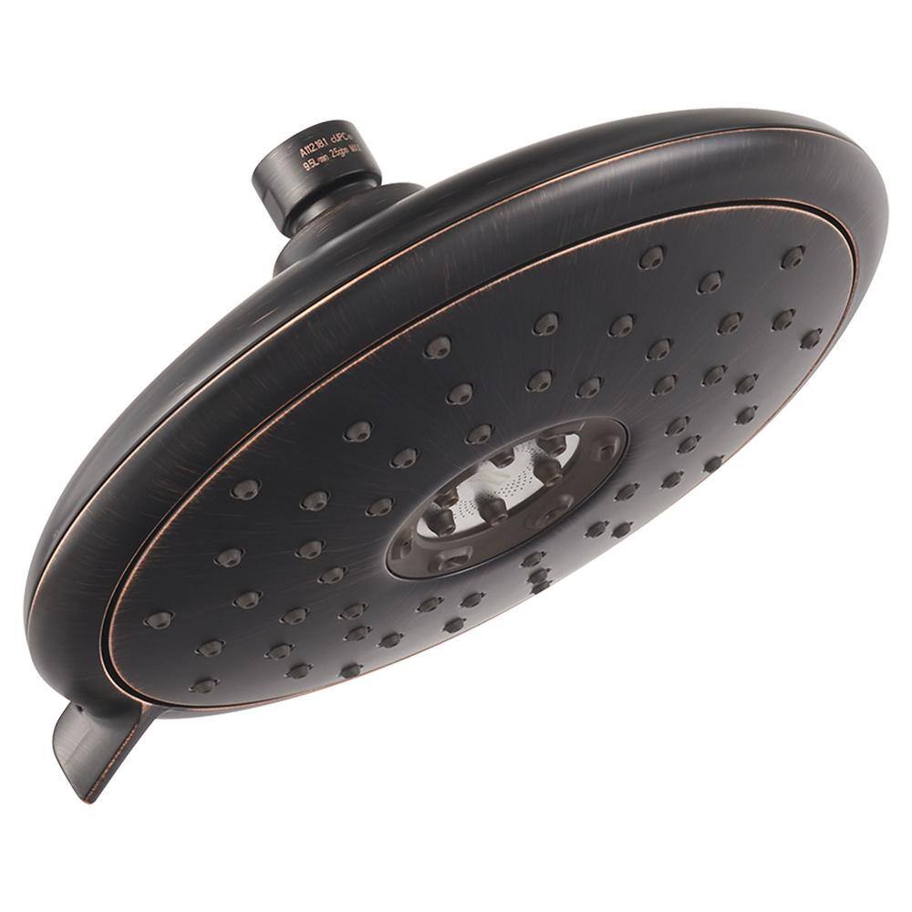 American Standard Spectra+ -Spray 7 in. Single Wall Mount Fixed Rain Shower Head in Legacy Bronze 9038074.278