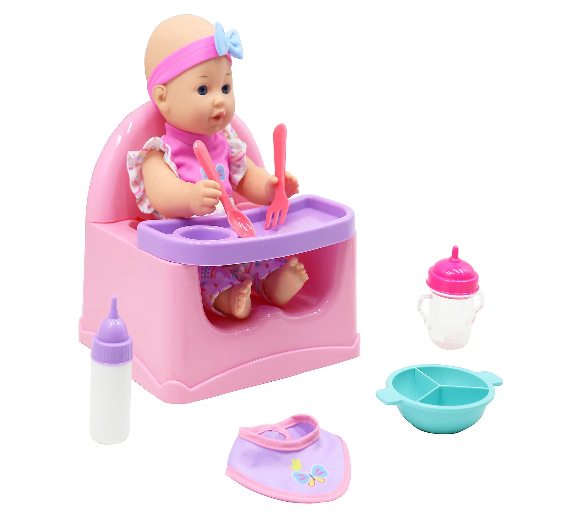 Gi-go Toy Factory Feeding Fun Doll Set w  12 B aby Doll