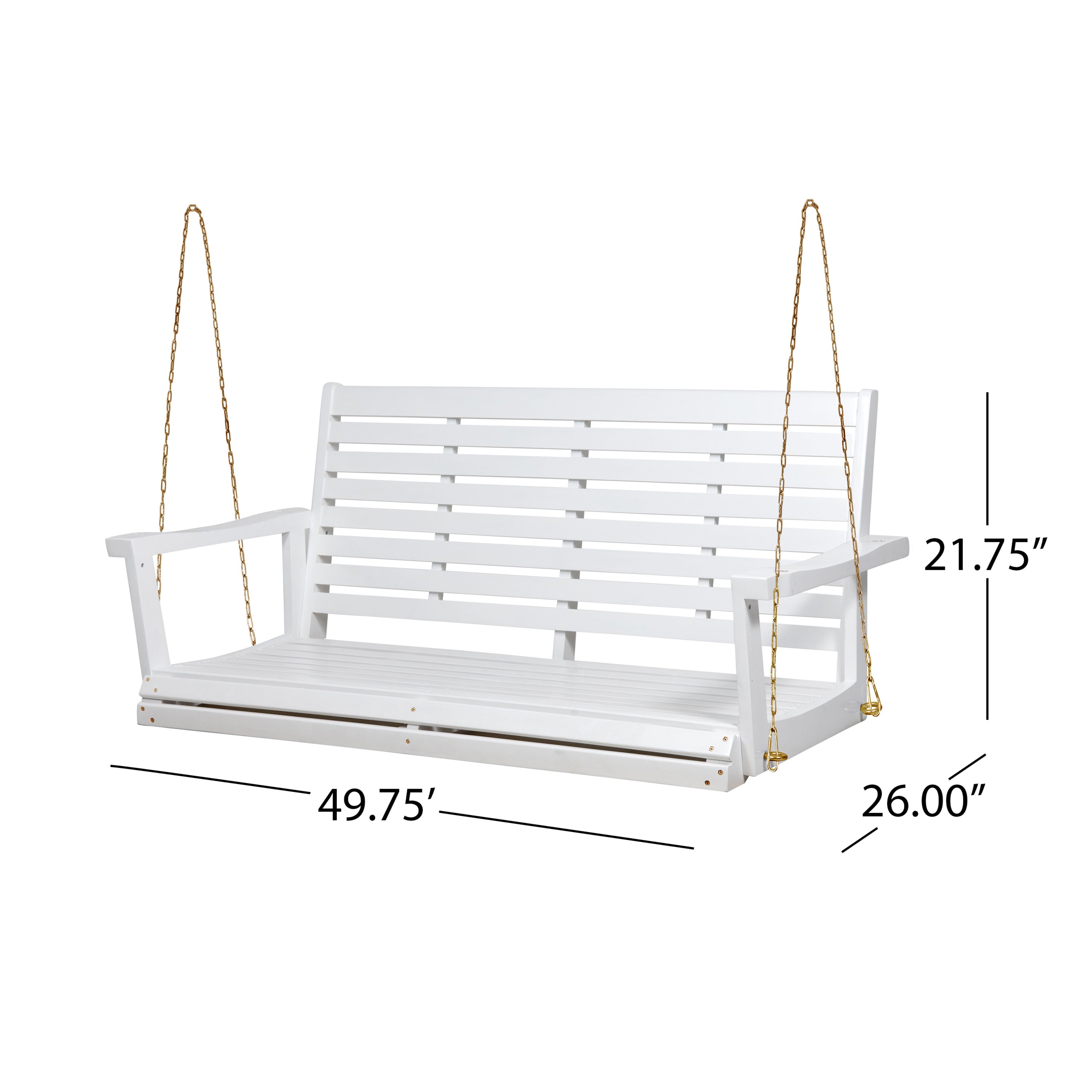 Viola Outdoor Acacia Wood Porch Swing