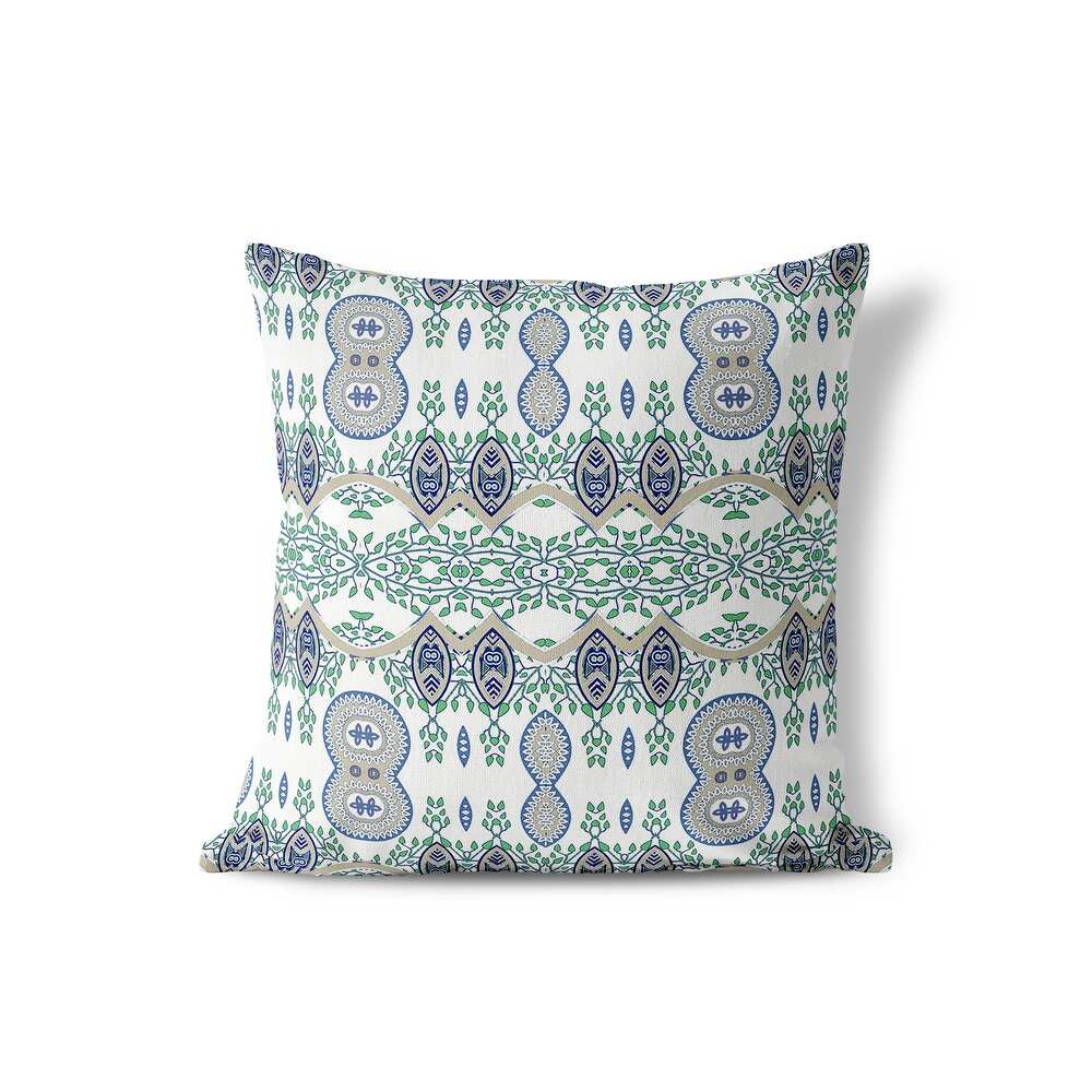 Amrita Sen Paisley Oasis Indoor Outdoor Pillow with Zip