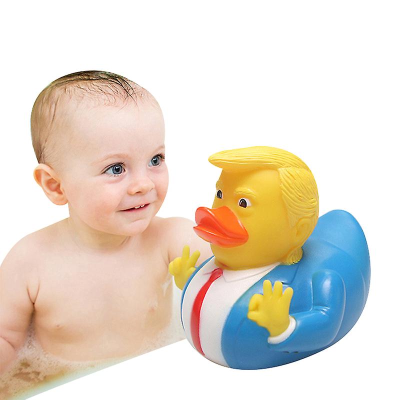 Baby Bath Toys President Funny Rubber Duck