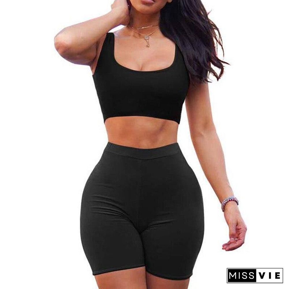 Summer Shorts Set Women Tracksuit Two Piece Set Sweat Suits Women Two Piece Outfits Short Set Tight Sweatsuit Female