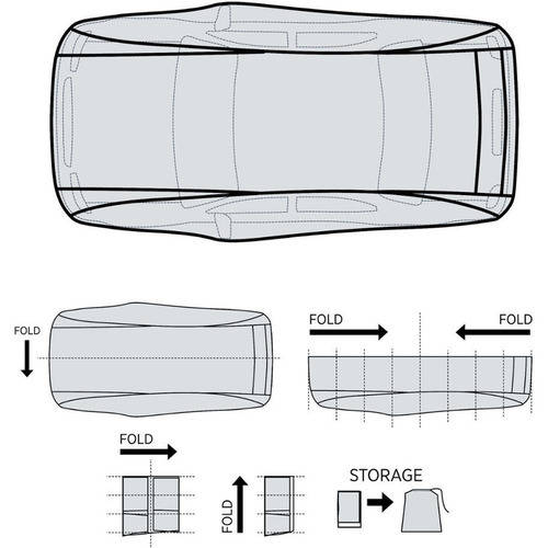 Motor Trend All Season WeatherWear 1-Poly Layer Snow Proof， Water Resistant Van/SUV Cover Size L， Fits up to 185