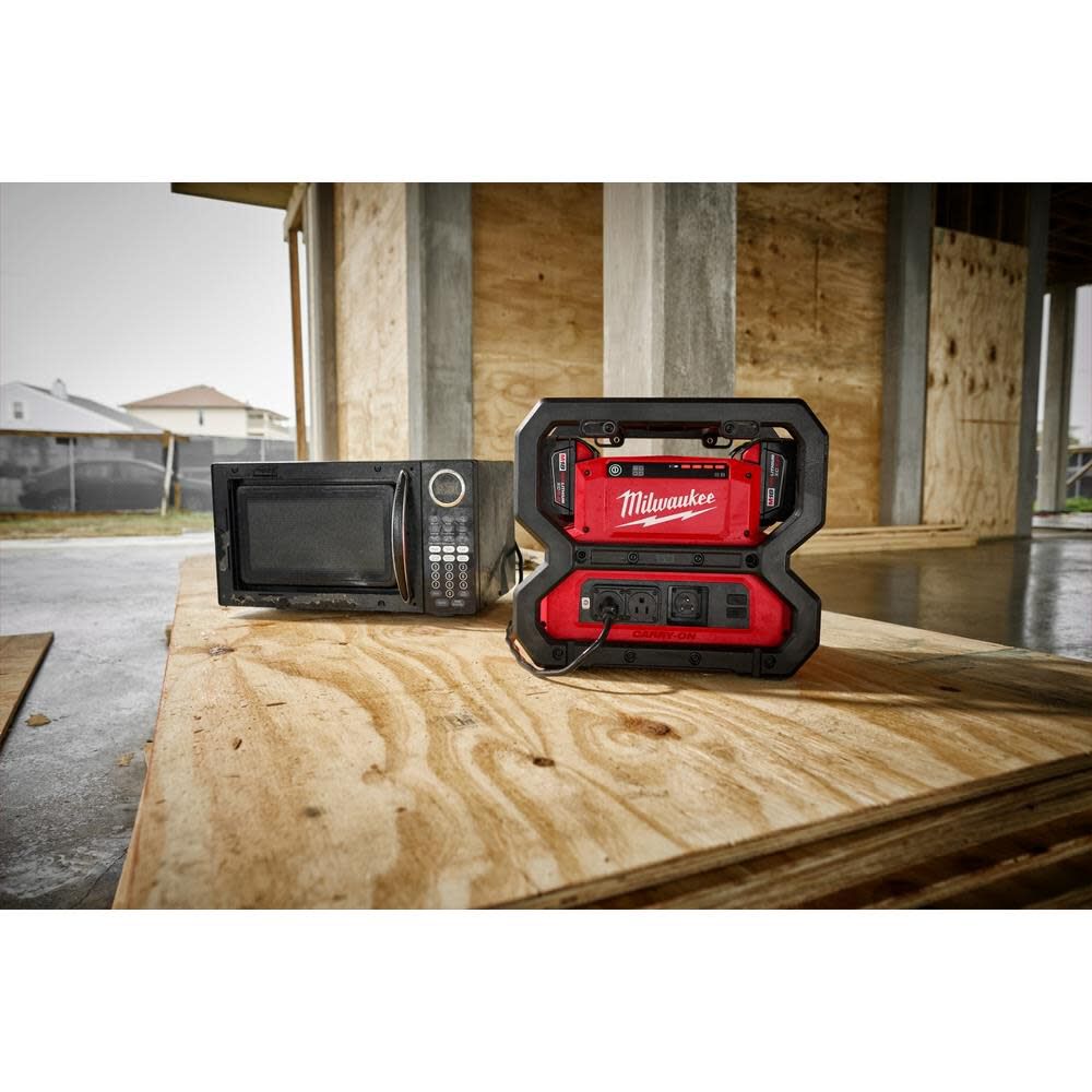 Milwaukee M18 CARRY ON 3600with 1800W Power Supply Shoulder Strap & HIGH OUTPUT HD 12.0Ah Battery 4pk Bundle 2845-20-1812 from Milwaukee