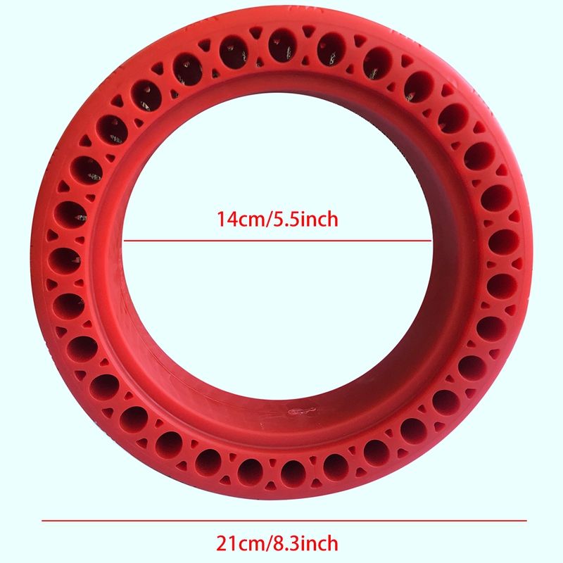 2020 hot sale 8.5inch Durable Anti Explosion Colorful Tire Tubeless Solid Hollow Rubber Tire For M365 Electric scooter