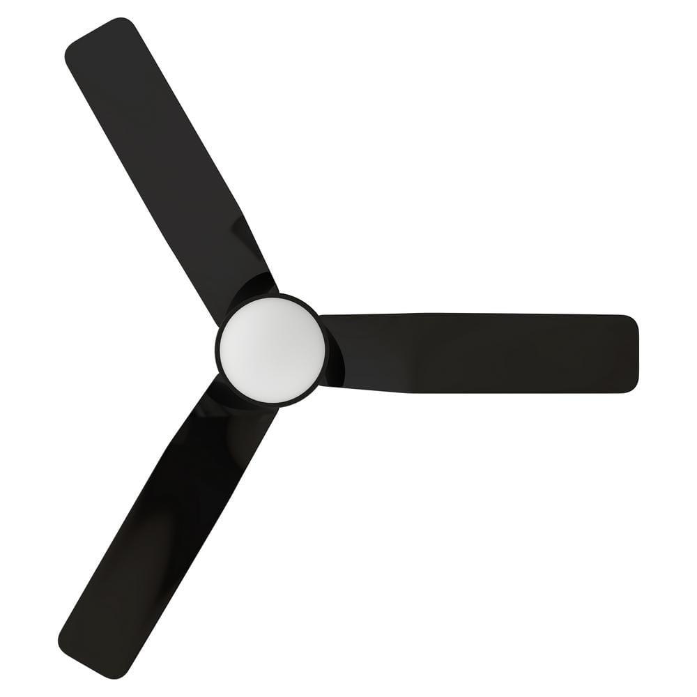 CARRO Barnet 44 in Integrated LED IndoorOutdoor Black Smart Ceiling Fan with Light and Remote Works with AlexaGoogle Home