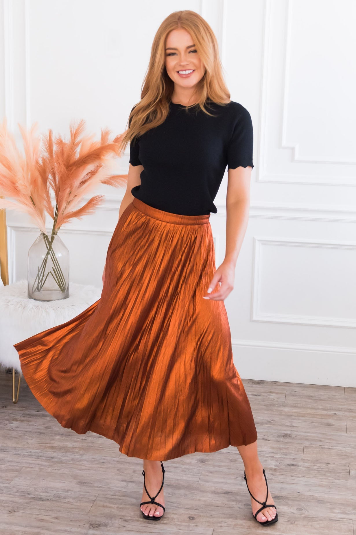 Under The Limelight Modest Pleat Skirt