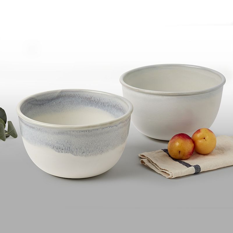 Tabletops Gallery Hudson 2-pc. Reactive Glaze Deep Bowl Set