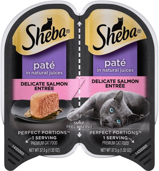 Sheba Perfect Portions Grain-Free Delicate Salmon Entree Cat Food Trays