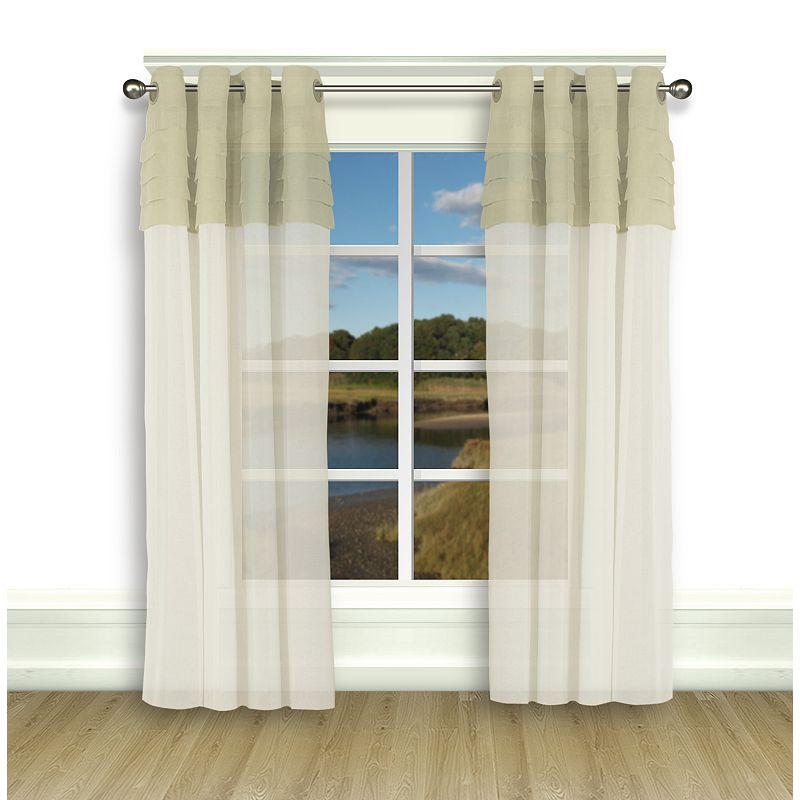 Geneva Pleated 2-Tone Grommet Panel