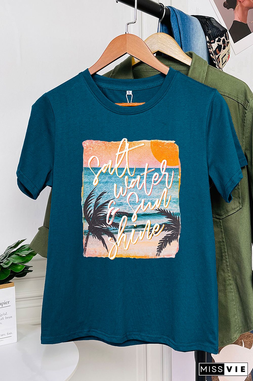 Salt Water & Sunshine Retro Graphic Tee Wholesale