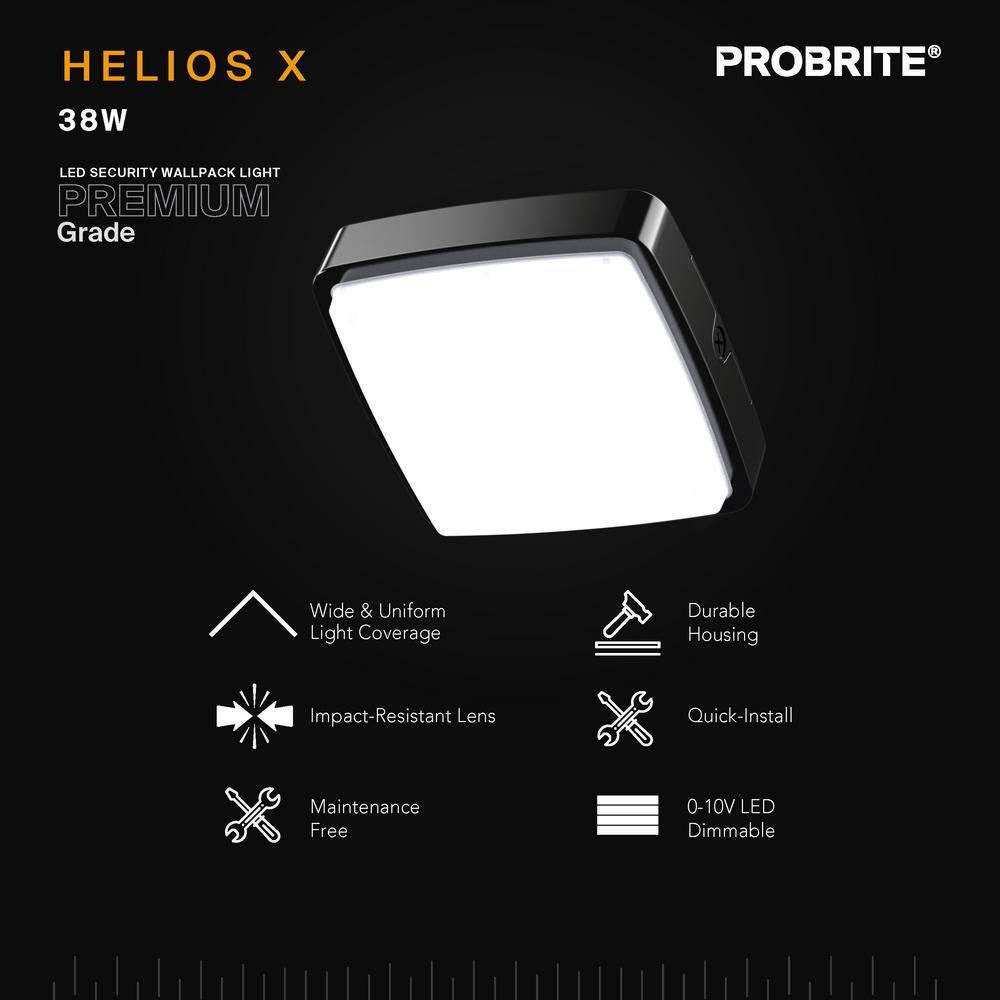 PROBRITE 150W Equivalent Integrated LED Bronze Outdoor CanopyCeiling Light 4000 Lumens 4000K (2-Pack) HELX35-4K-BZ-2PK