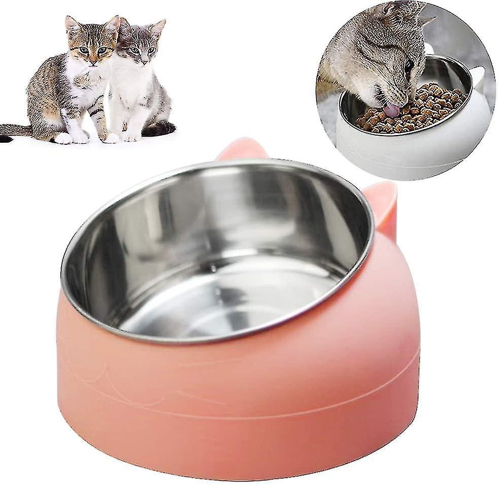 Cat Bowl Set， Feeding Bowls Cat Food， Cat Bowl Stainless Steel Non-slip， Feeding Bowl Cat