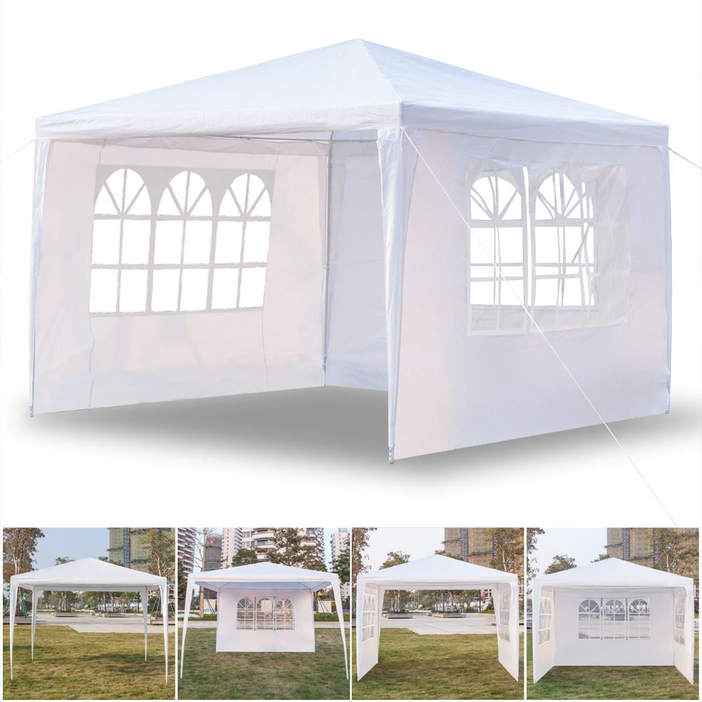 Ktaxon 10'x10' Outdoor Canopy W/3 Sidewall Wedding Party Tent White