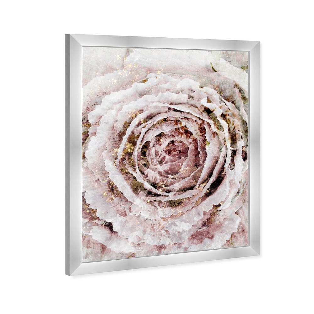 Blush Pink and White Rose Flower Farmhouse Frame Art Print for Entry Way