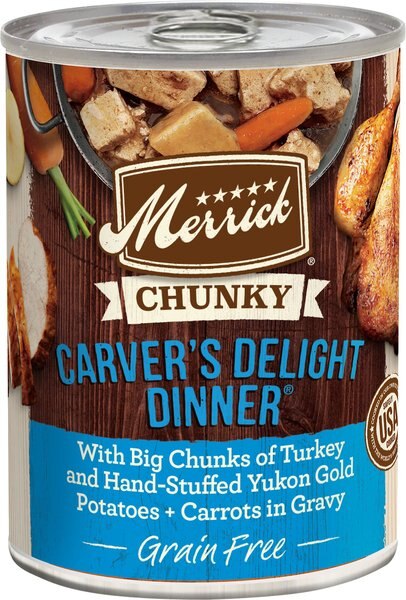 Merrick Chunky Grain-Free Carver's Delight Dinner Canned Dog Food