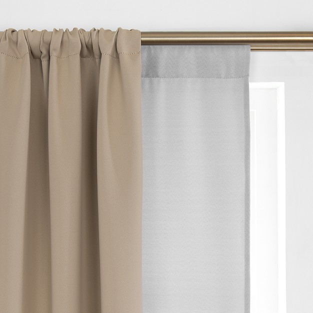 Extra Wide Thermal Blackout Single Window Curtain Liner Light Grey Sunveil