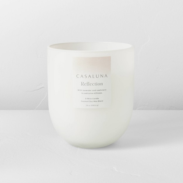 Reflection Core Frosted Glass Wellness Jar Candle White