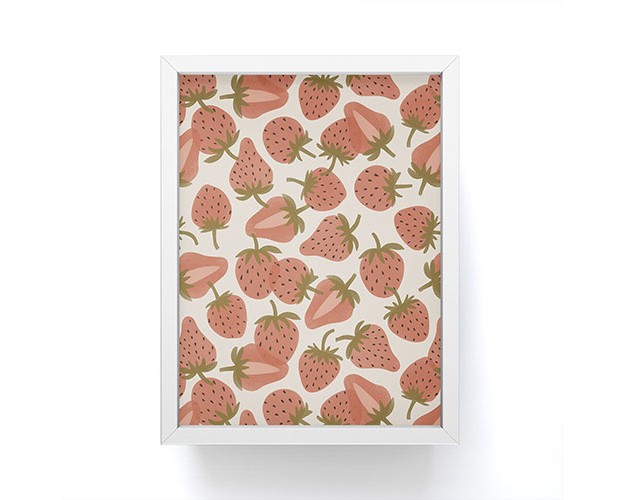 Alisa Galitsyna Strawberry Harvest Framed Mini Print Society6