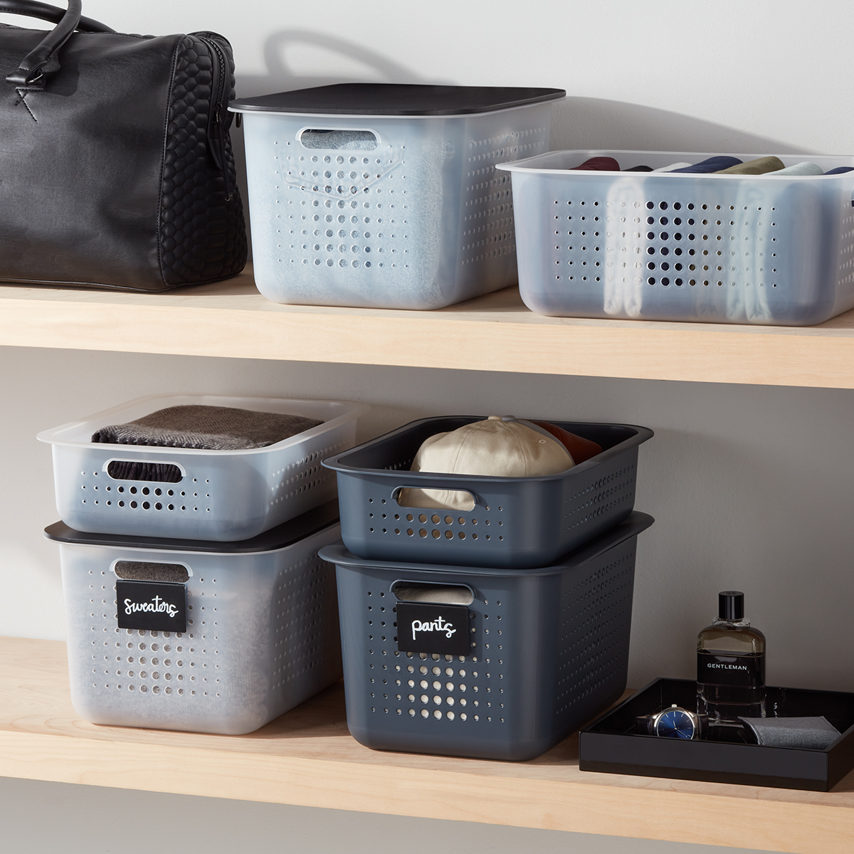 White Nordic Storage Baskets with Handles